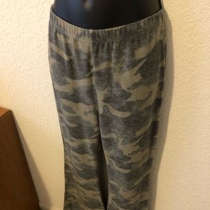 Camo bell bottom sweats